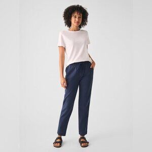 Faherty Womens Size Small Essential Travel Pant Navy Blue Modal Pull On